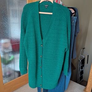 ⚡Torrid Emerald Oversized Button-Up Cardigan 2